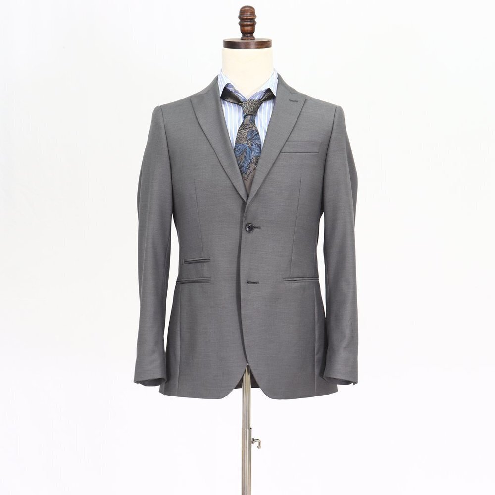 J. Ferrar 38R Gray Solid 2-Button Sport Coat Blazer Jacket O287